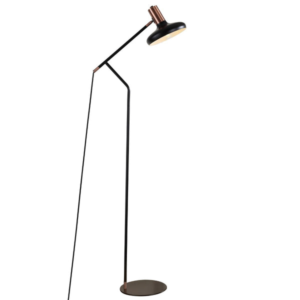 Safavieh AMIA, 66-Inch Black and Copper Iron Floor Lamp - Modern Minimalist Design for Stylish Interiors FLL4043A