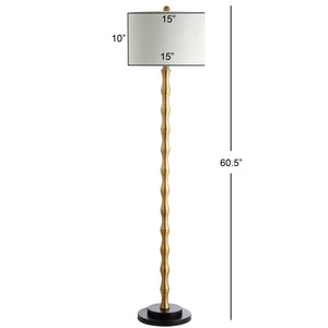 Safavieh KOLTEN, 60.5-Inch Brass & Iron Floor Lamp – Elegant Minimalist Design for Living Room & Office Decor FLL4045A
