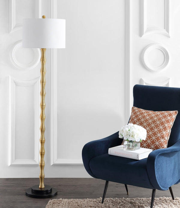 Safavieh KOLTEN, 60.5-Inch Brass & Iron Floor Lamp – Elegant Minimalist Design for Living Room & Office Decor FLL4045A
