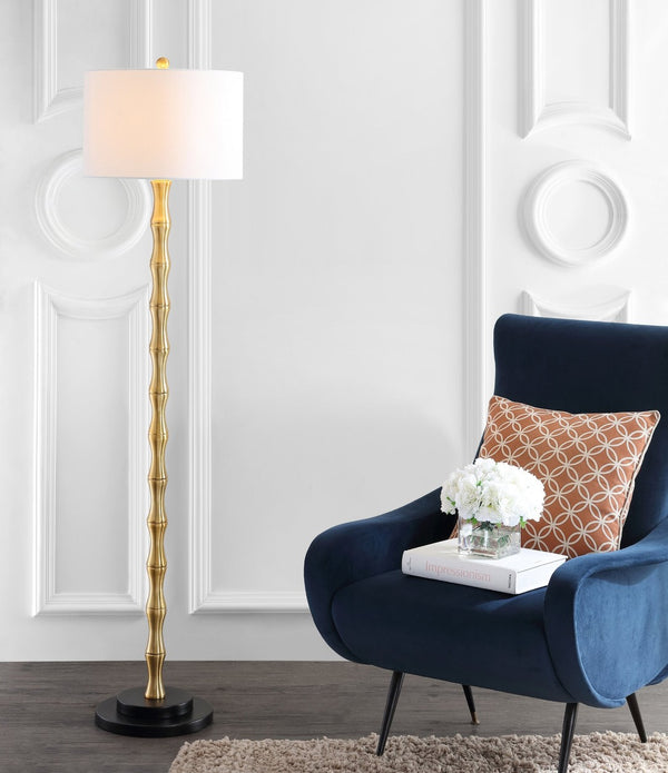 Safavieh KOLTEN, 60.5-Inch Brass & Iron Floor Lamp – Elegant Minimalist Design for Living Room & Office Decor FLL4045A