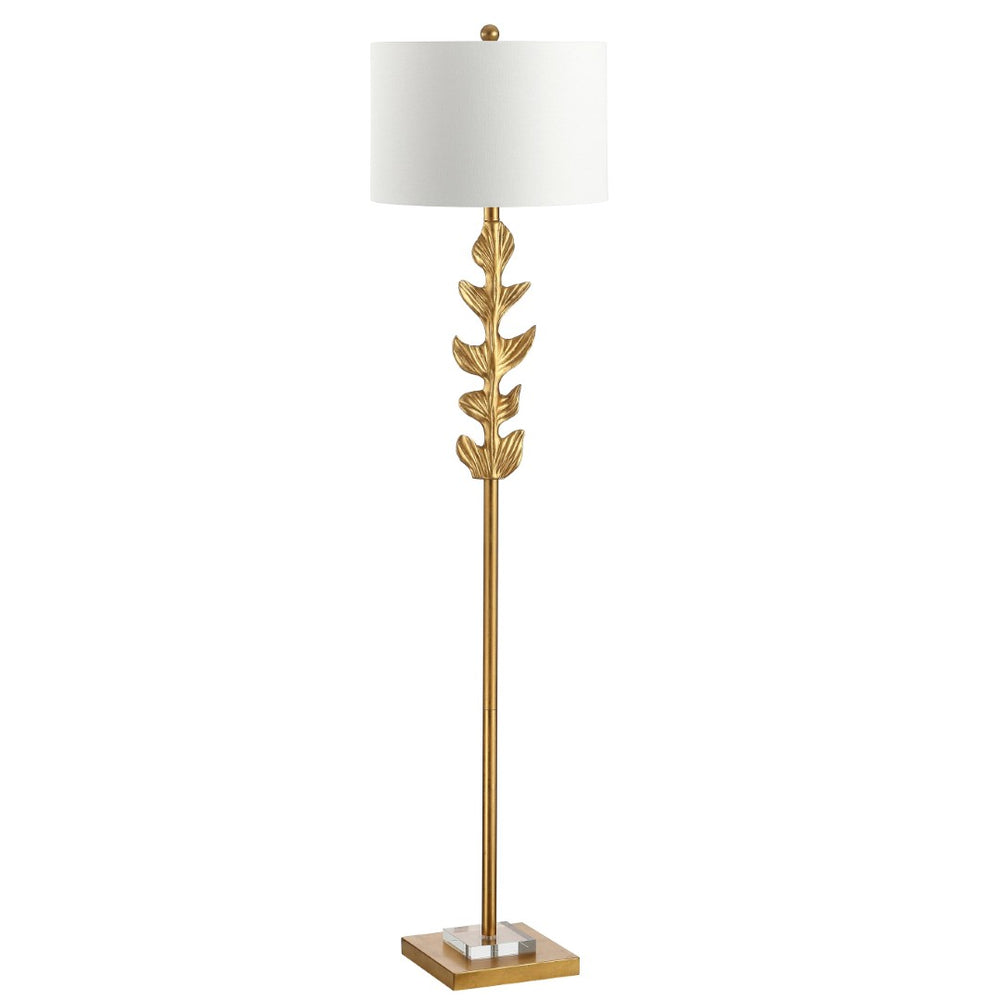Safavieh GEORGIANA, 61.5-Inch Gold Iron & Crystal Floor Lamp - Elegant Lighting for Every Home Décor Style FLL4047A