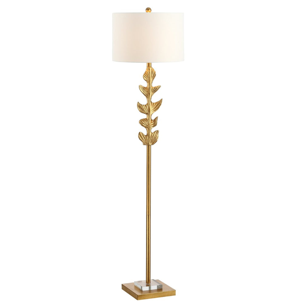 Safavieh GEORGIANA, 61.5-Inch Gold Iron & Crystal Floor Lamp - Elegant Lighting for Every Home Décor Style FLL4047A