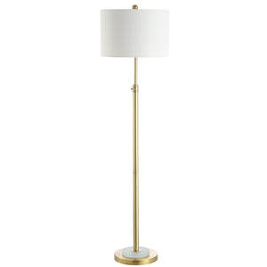 Safavieh PIERSON, Adjustable Brass & Crystal Extendable Floor Lamp - Elegant Illumination for Any Space FLL4051A