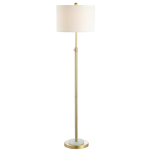 Safavieh PIERSON, Adjustable Brass & Crystal Extendable Floor Lamp - Elegant Illumination for Any Space FLL4051A