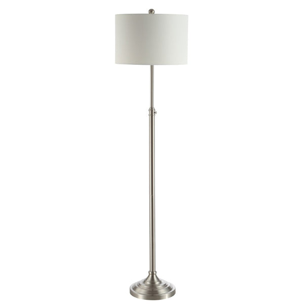 Safavieh LEELAND, Adjustable 51-62 Inch Brushed Nickel Floor Lamp – Modern Iron Design for Versatile Lighting FLL4052A