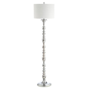 Safavieh WILHELMINA, 62-Inch Chrome Iron Floor Lamp - Modern Minimalist Design for Stylish Ambient Lighting FLL4054A