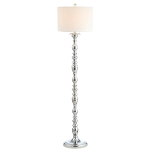Safavieh WILHELMINA, 62-Inch Chrome Iron Floor Lamp - Modern Minimalist Design for Stylish Ambient Lighting FLL4054A