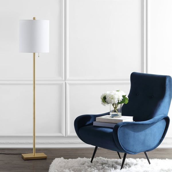 Safavieh OCTAVIUS, 61-Inch Brass and Iron Floor Lamp - Elegant Lighting for Living Rooms, Bedrooms & Offices FLL4055A