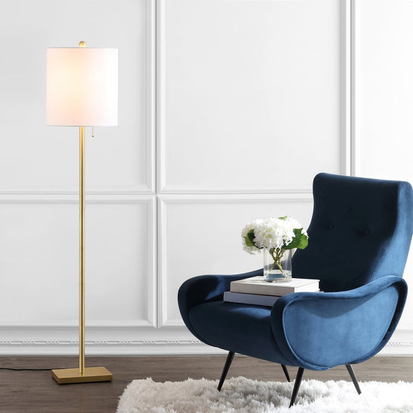 Safavieh OCTAVIUS, 61-Inch Brass and Iron Floor Lamp - Elegant Lighting for Living Rooms, Bedrooms & Offices FLL4055A