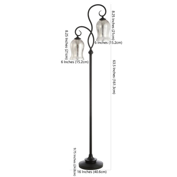 Safavieh CLAUDIA, 63.5 Inch Black Iron/Resin Floor Lamp - Minimalist Design for Timeless Style & Warm Illumination FLL4058A