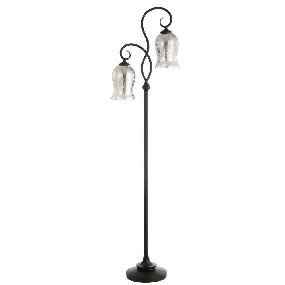 Safavieh CLAUDIA, 63.5 Inch Black Iron/Resin Floor Lamp - Minimalist Design for Timeless Style & Warm Illumination FLL4058A