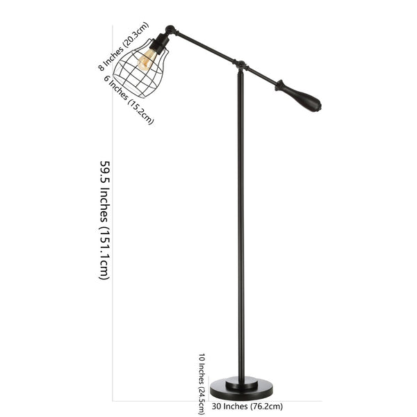 Safavieh BRICE, 59.5-Inch Black Iron Floor Lamp - Modern Minimalist Design for Stylish Ambient Lighting FLL4061A