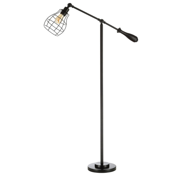 Safavieh BRICE, 59.5-Inch Black Iron Floor Lamp - Modern Minimalist Design for Stylish Ambient Lighting FLL4061A