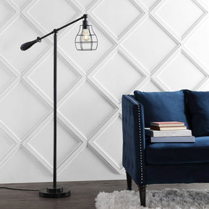 Safavieh BRICE, 59.5-Inch Black Iron Floor Lamp - Modern Minimalist Design for Stylish Ambient Lighting FLL4061A