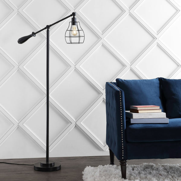 Safavieh BRICE, 59.5-Inch Black Iron Floor Lamp - Modern Minimalist Design for Stylish Ambient Lighting FLL4061A