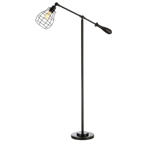 Safavieh BRICE, 59.5-Inch Black Iron Floor Lamp - Modern Minimalist Design for Stylish Ambient Lighting FLL4061A