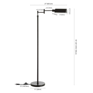 Safavieh WATSON, Adjustable 55-65 Inch Oil Rubbed Bronze Iron Floor Lamp for Elegant Ambient Lighting FLL4064A