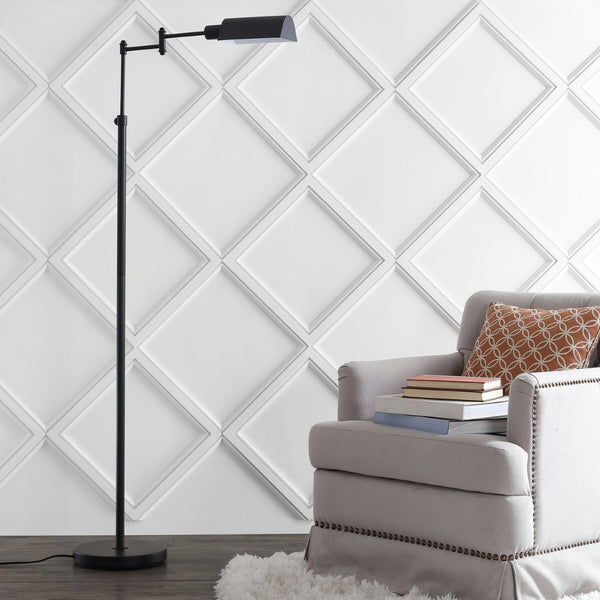 Safavieh WATSON, Adjustable 55-65 Inch Oil Rubbed Bronze Iron Floor Lamp for Elegant Ambient Lighting FLL4064A