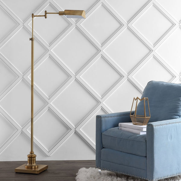 Safavieh BRIGGS, Adjustable Brass and Iron Floor Lamp - Stylish 55-65 Inch Lighting for Any Room Decor FLL4065A