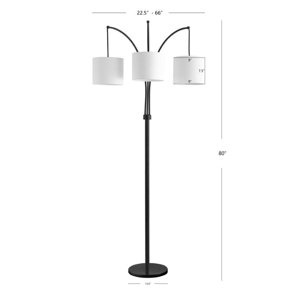Safavieh PRINA, 80.5 Inch Bronze Iron/Marble Floor Lamp - Elegant Statement Piece for Modern Interiors FLL4070A