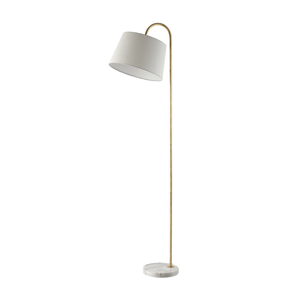 Safavieh DACEY, 68.5-Inch Gold Iron & Marble Floor Lamp for Modern Elegance in Living Rooms & Offices FLL4071A