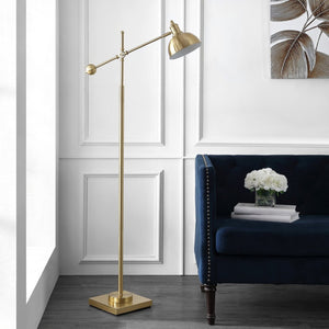 Safavieh DAGEN, Adjustable Brass and Iron Extendable Floor Lamp for Stylish Ambient Lighting & Task Use FLL4073A