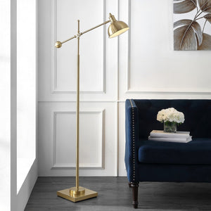 Safavieh DAGEN, Adjustable Brass and Iron Extendable Floor Lamp for Stylish Ambient Lighting & Task Use FLL4073A