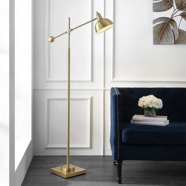 Safavieh DAGEN, Adjustable Brass and Iron Extendable Floor Lamp for Stylish Ambient Lighting & Task Use FLL4073A
