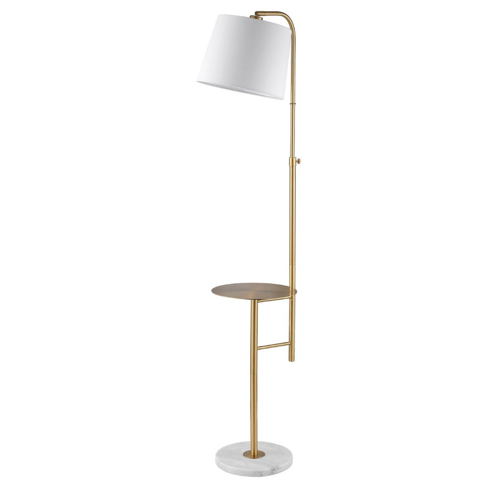 Safavieh SORSI, Elegant Gold Iron and Marble Floor Lamp, Adjustable Height, Perfect for Living Spaces & Offices FLL4079A
