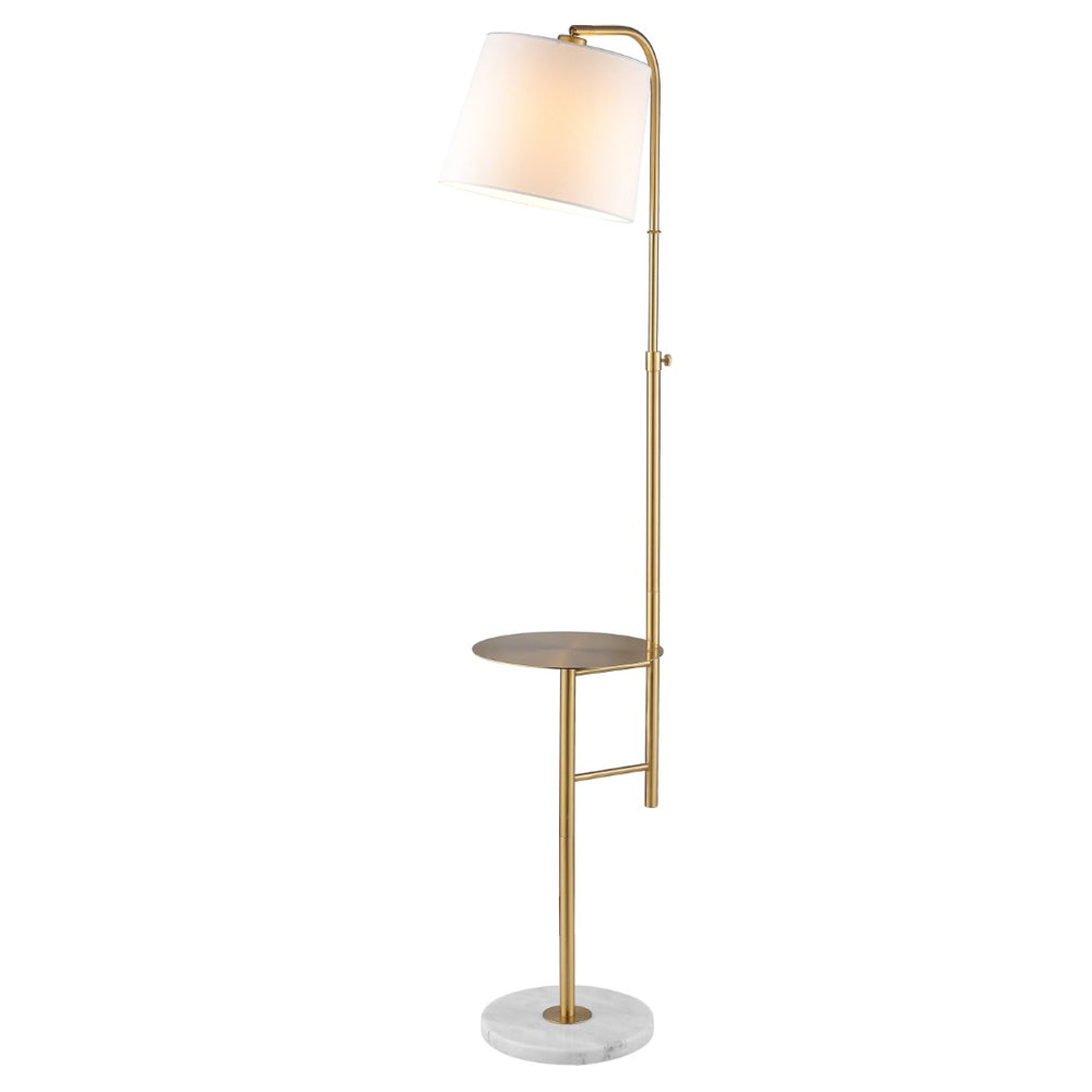 Safavieh SORSI, Elegant Gold Iron and Marble Floor Lamp, Adjustable Height, Perfect for Living Spaces & Offices FLL4079A