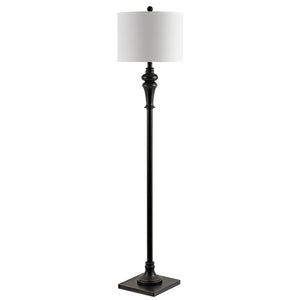 Safavieh NORLA, 61-Inch Matte Black Iron Floor Lamp - Sleek Design for Living, Reading & Ambient Lighting FLL4082A