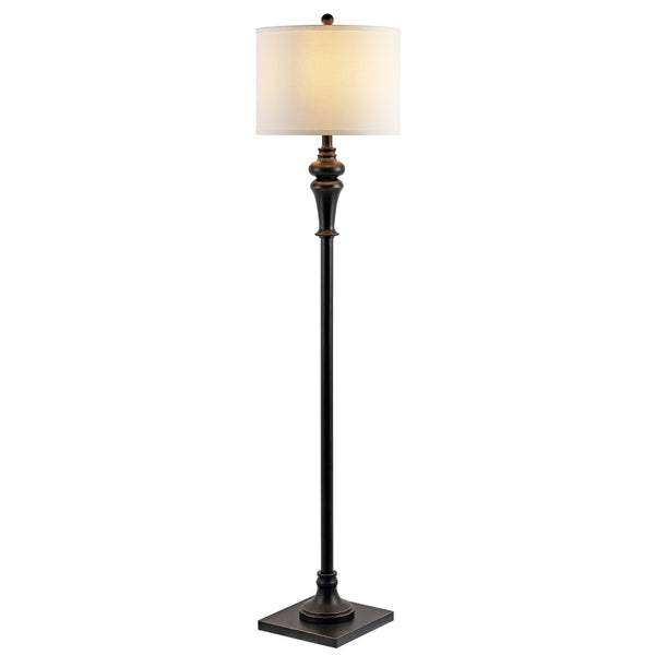 Safavieh NORLA, 61-Inch Matte Black Iron Floor Lamp - Sleek Design for Living, Reading & Ambient Lighting FLL4082A
