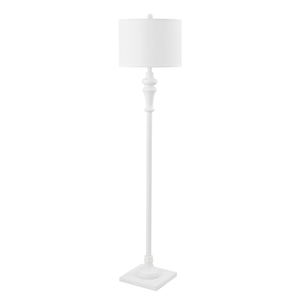 Safavieh NORLA, Elegant 61-Inch Floor Lamp with Fabric Shade for Cozy Illumination in Living Spaces White FLL4082B