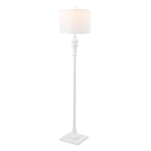 Safavieh NORLA, Elegant 61-Inch Floor Lamp with Fabric Shade for Cozy Illumination in Living Spaces White FLL4082B