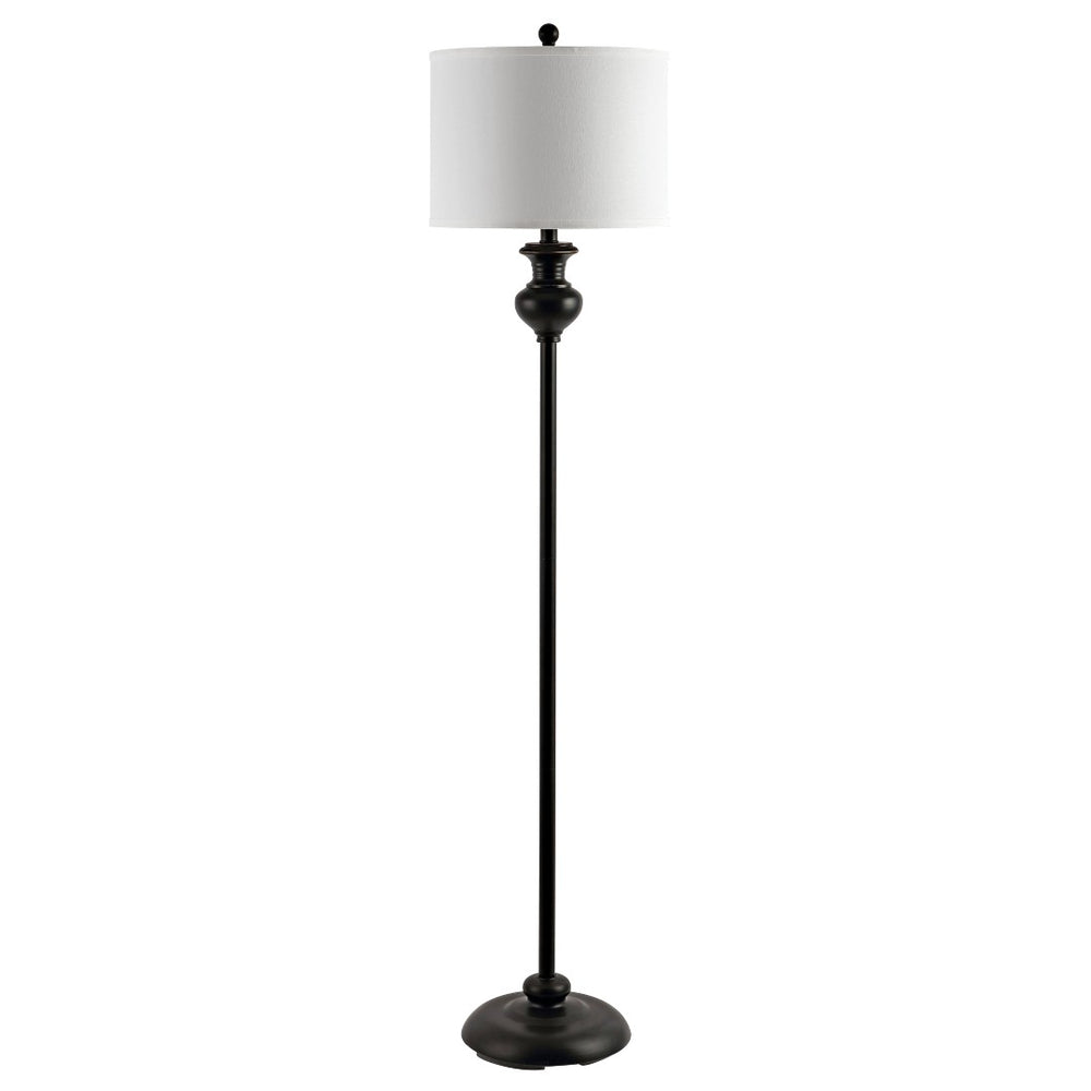 Safavieh ERLAN, 61-Inch Matte Black Iron Floor Lamp - Timeless Design for Modern Living Spaces & Reading Areas FLL4083A