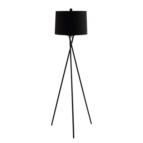 Safavieh PARSEN, PARSEN 61.5 Inch Black Iron Floor Lamp - Modern Minimalist Design for Stylish Ambient Lighting FLL4084A
