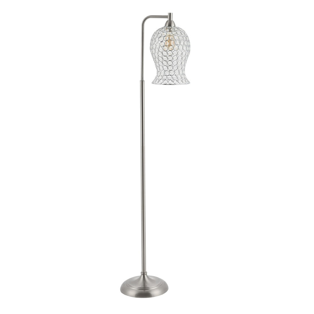 Safavieh IZZY, 61.5 Inch Nickel Iron Floor Lamp – Modern Minimalist Design for Living Rooms & Reading Nooks FLL4088A