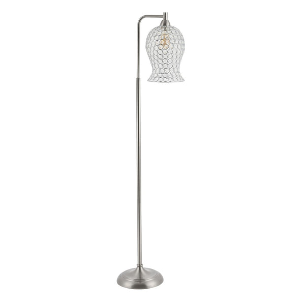 Safavieh IZZY, 61.5 Inch Nickel Iron Floor Lamp – Modern Minimalist Design for Living Rooms & Reading Nooks FLL4088A