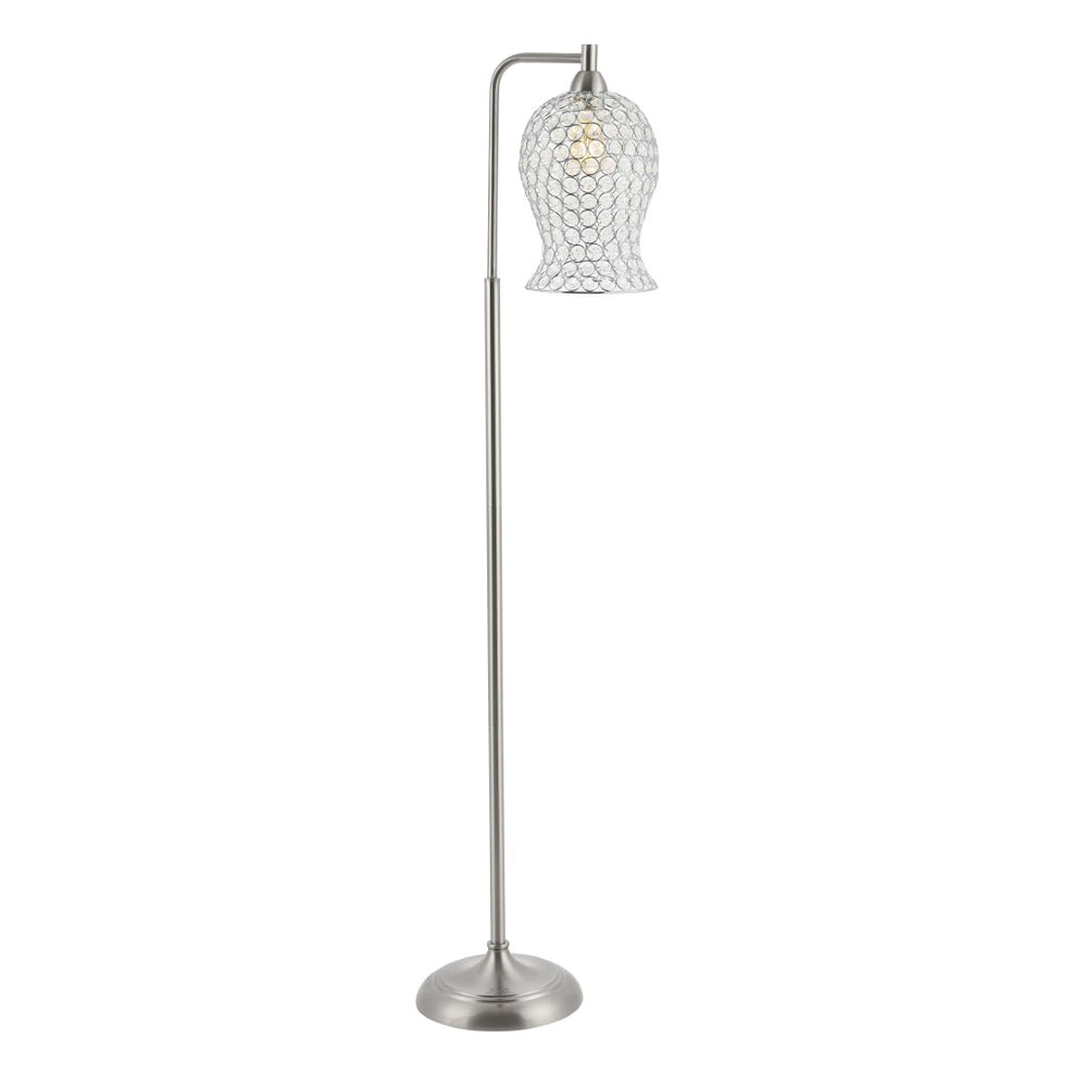 Safavieh IZZY, 61.5 Inch Nickel Iron Floor Lamp – Modern Minimalist Design for Living Rooms & Reading Nooks FLL4088A