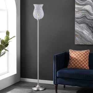 Safavieh RICKY, 70-Inch Nickel Iron Floor Lamp – Modern Slim Profile for Ambient Lighting in Any Room FLL4089A