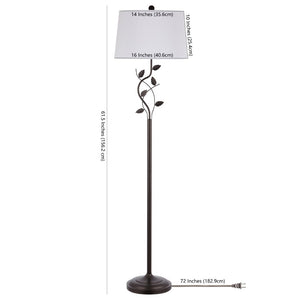 Safavieh RUDY, 61.5" Oil Rubbed Bronze Iron Floor Lamp - Stylish Lighting for Living Room, Bedroom, Office FLL4091A
