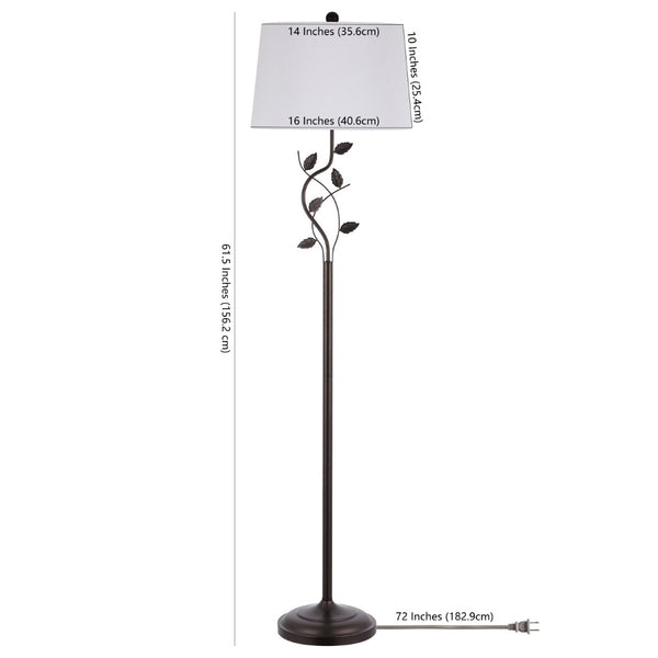 Safavieh RUDY, 61.5" Oil Rubbed Bronze Iron Floor Lamp - Stylish Lighting for Living Room, Bedroom, Office FLL4091A