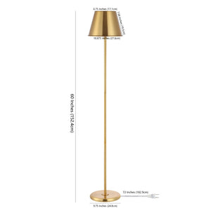 Safavieh ASHER, 60-Inch Brass Iron Floor Lamp - Elegant, Durable Lighting for Living Rooms & Bedrooms FLL4094A