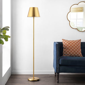 Safavieh ASHER, 60-Inch Brass Iron Floor Lamp - Elegant, Durable Lighting for Living Rooms & Bedrooms FLL4094A