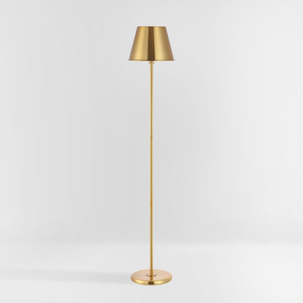 Safavieh ASHER, 60-Inch Brass Iron Floor Lamp - Elegant, Durable Lighting for Living Rooms & Bedrooms FLL4094A