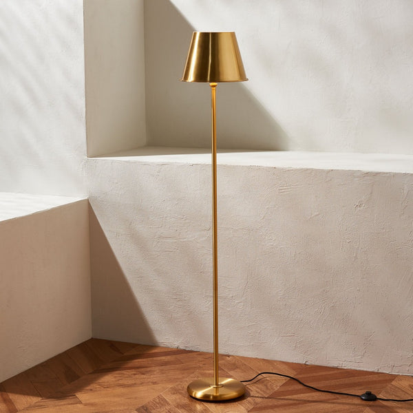 Safavieh ASHER, 60-Inch Brass Iron Floor Lamp - Elegant, Durable Lighting for Living Rooms & Bedrooms FLL4094A