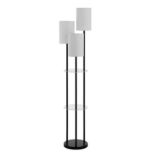 Safavieh SOREN, 3-Light Minimalist Floor Lamp, 62.5 Inch Tall, Matte Black Iron Design for Modern Spaces FLL4096A