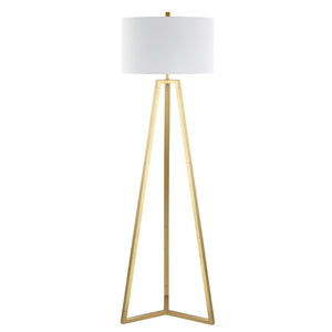 Safavieh DEISA, DEISA Gold Iron Floor Lamp, 64-Inch Modern Design for Ambient Lighting in Living Rooms & Offices FLL4101A