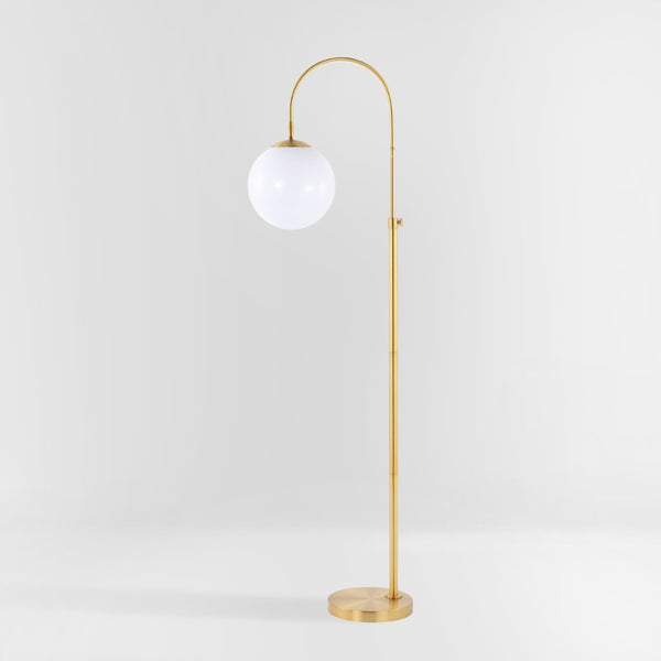 Safavieh HAMIL, Adjustable Brass-Gold Iron Floor Lamp, 55-62 Inch, Elegant Lighting for Any Space FLL4103A