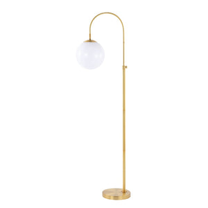 Safavieh HAMIL, Adjustable Brass-Gold Iron Floor Lamp, 55-62 Inch, Elegant Lighting for Any Space FLL4103A